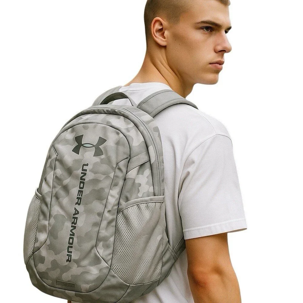 Under Armour Hustle 6.0 Gray/Silver Backpack/NWT